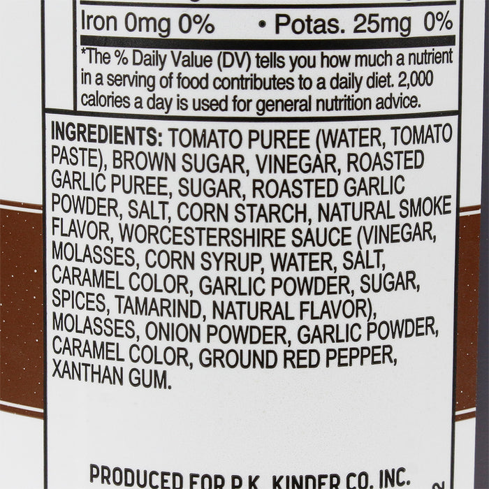 Kinder's Roasted Garlic BBQ Sauce Premium Handcrafted Gluten Free No HFCS 15.5oz