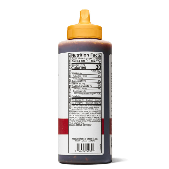 Kinders Hot Teriyaki Wing Sauce 15.5 Oz Jalapeno and Ginger No HFCS 70064