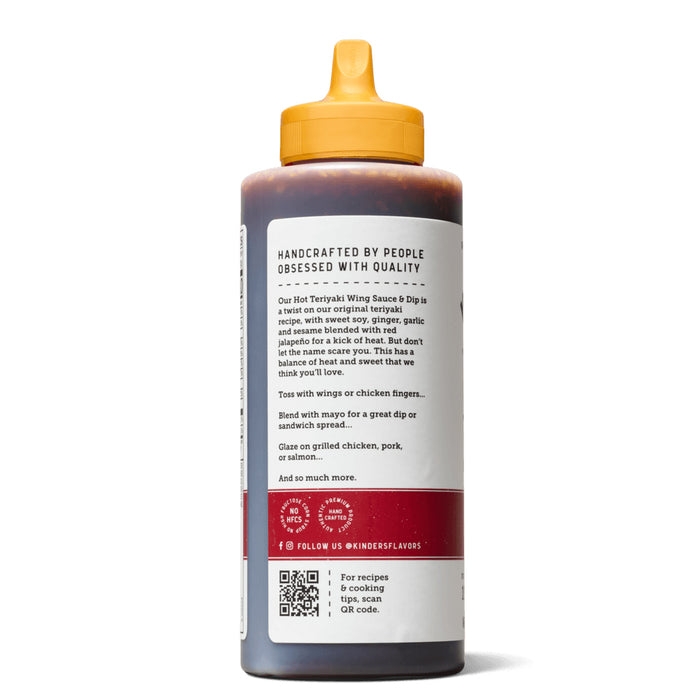 Kinders Hot Teriyaki Wing Sauce 15.5 Oz Jalapeno and Ginger No HFCS 70064