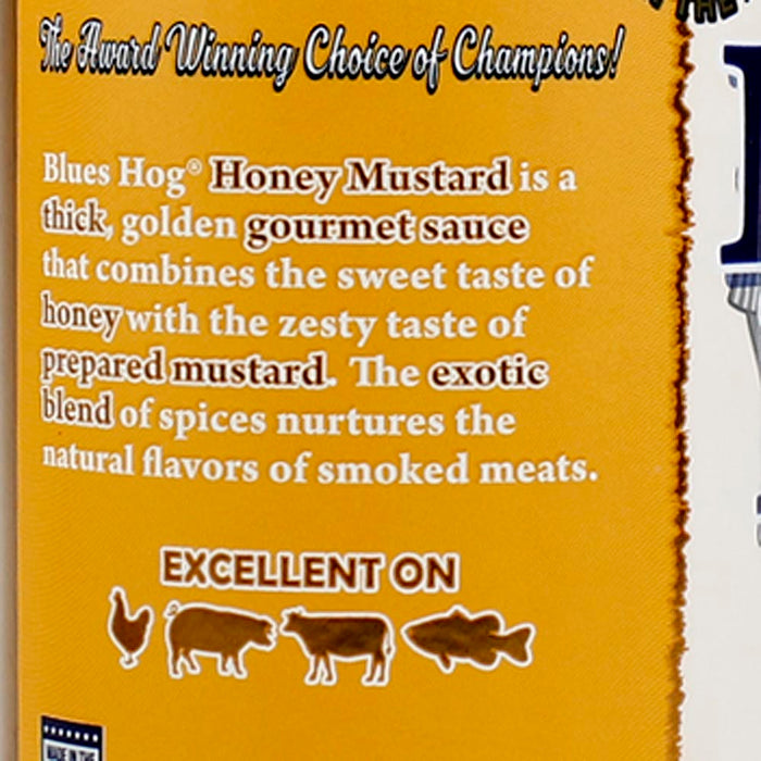 Blues Hog Honey Mustard Gourmet Sauce 21 Oz Squeeze Bottle Gluten Free