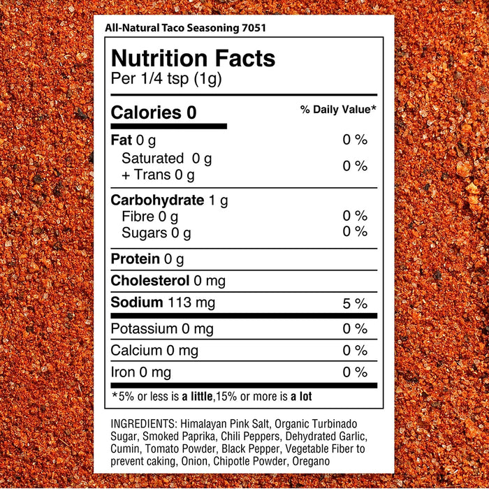 The Spice Lab Taco Seasoning 5 Oz Gluten Free Kosher All Natural 7051-PJ4-STR