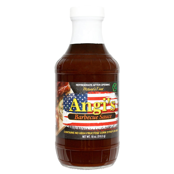 Angi's Barbecue Sauce Sweet  Smoky & Spicy Gluten Free No MSG No HFCS 18 Ounce