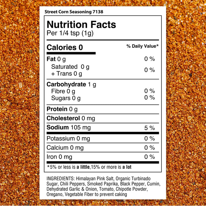 The Spice Lab Street Corn Seasoning 5 Oz Gluten Free Kosher Non GMO 7138-PJ4-STR