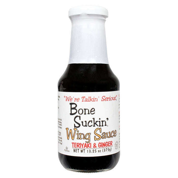 Bone Suckin Wing Sauce Teriyaki & Ginger Gluten Free Non GMO No HFCS 13.25 Oz