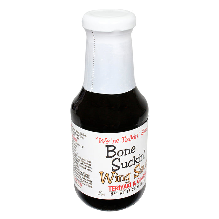 Bone Suckin Wing Sauce Teriyaki & Ginger Gluten Free Non GMO No HFCS 13.25 Oz