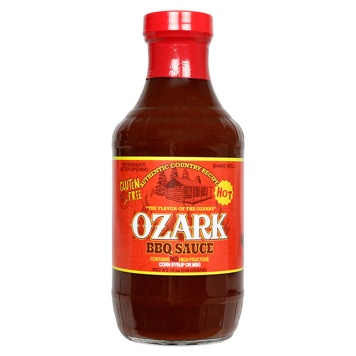 Ozark Hot BBQ Sauce Authentic Country Recipe Gluten Free No MSG No HFCS 19 Ounce