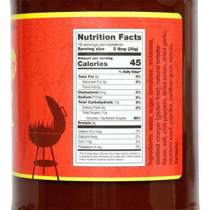 Ozark Hot BBQ Sauce Authentic Country Recipe Gluten Free No MSG No HFCS 19 Ounce