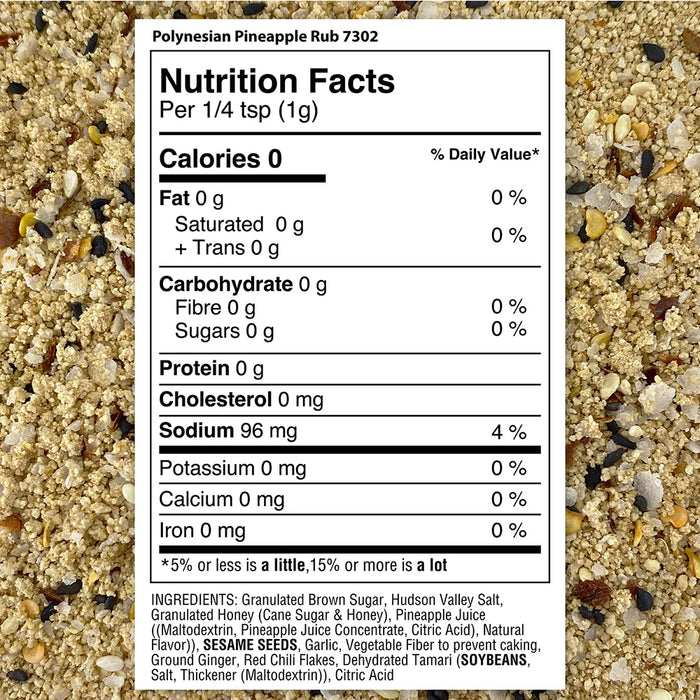 The Spice Lab Polynesian Pineapple Rub 5.3 Oz Gluten Free Kosher 7302-PJ4-GRO