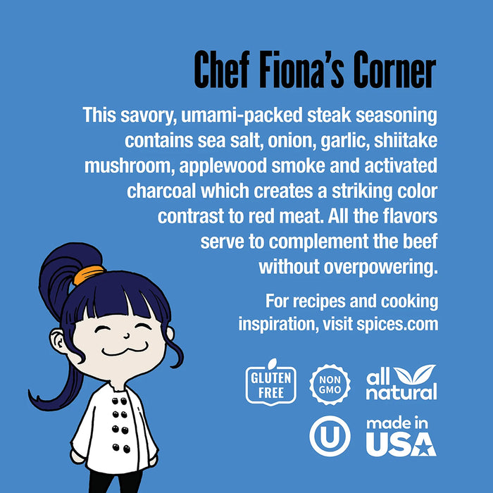 The Spice Lab Black Steak Seasoning 5.9 Oz Gluten Free All Natural 7306-PJ4-GRO