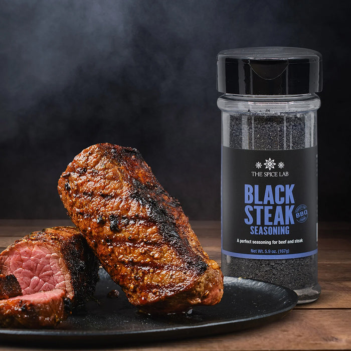 The Spice Lab Black Steak Seasoning 5.9 Oz Gluten Free All Natural 7306-PJ4-GRO