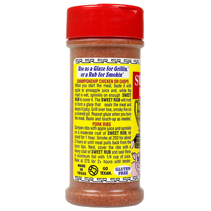 Obie Cue's Sweet Rub BBQ Spice Poultry Pork Ribs Low Sodium Gluten Free 4.2 Oz