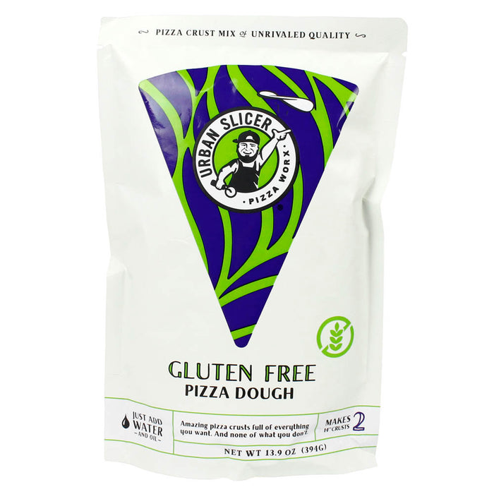 Urban Slicer Gluten Free Pizza Dough Pre-Mixed 13.9oz Bag Makes 2 14" Crusts