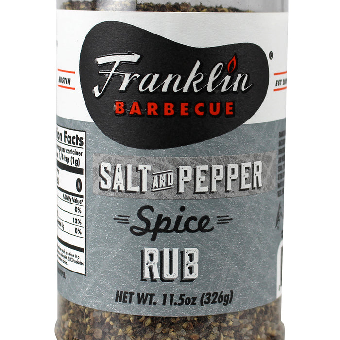 Franklin Salt and Pepper Spice Rub 11.5 Oz Gluten and MSG Free 86000533804