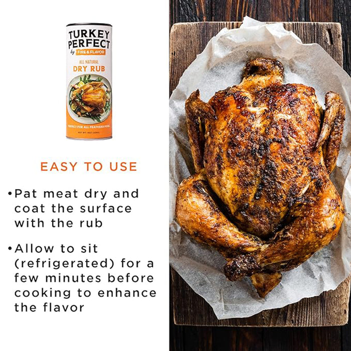 Fire & Flavor Turkey Perfect All-Natural Turkey Rub 8 oz Kosher 892805003047