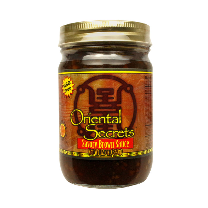 Oriental Secrets Savory Brown Sauce Authentic Chinese Stir Fry MSG Free 12 Oz