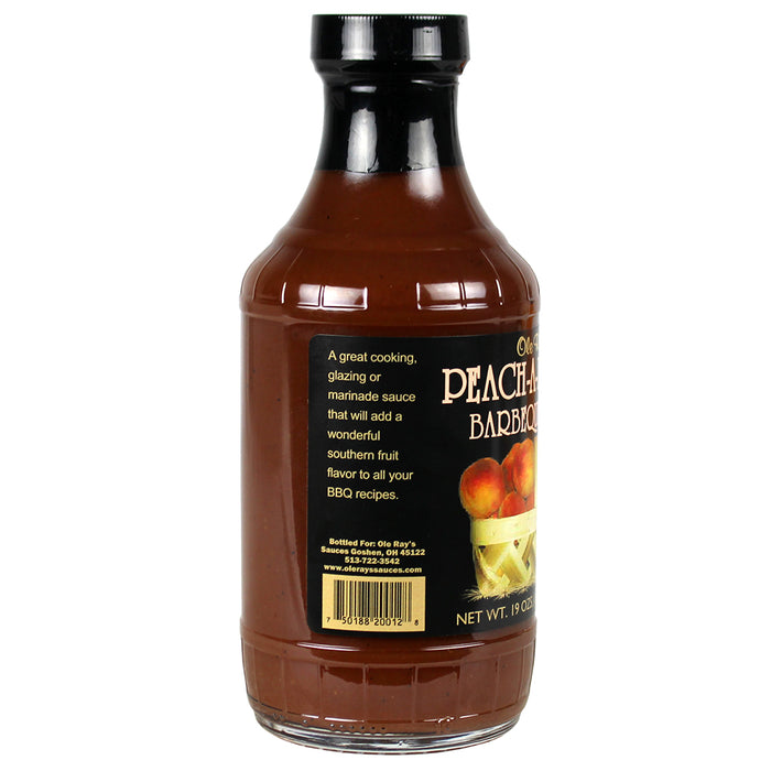 Ole Ray's Peach-A-Licious Barbecue Sauce 19 Oz Glaze Marinade Peach Tangy