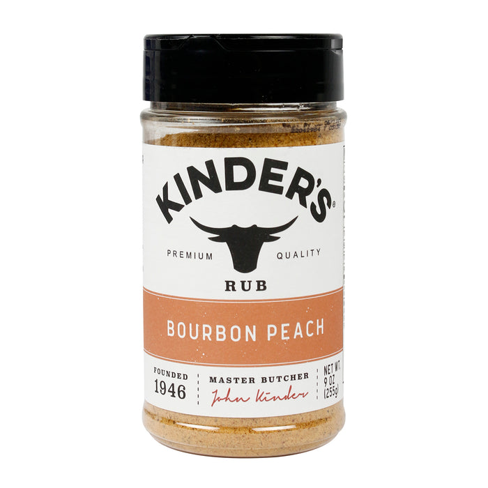 Kinder's Bourbon Peach Premium Rub Sweet And Spicy Hand-Crafted No MSG 9 Oz