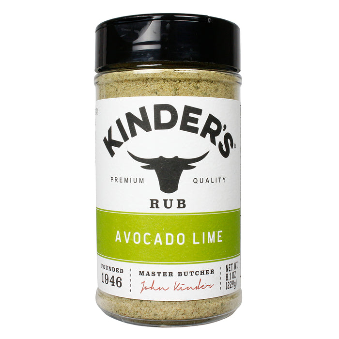 Kinder's Avocado Lime Premium Quality Rub and Seasoning Gluten Free 8.1 Ounce