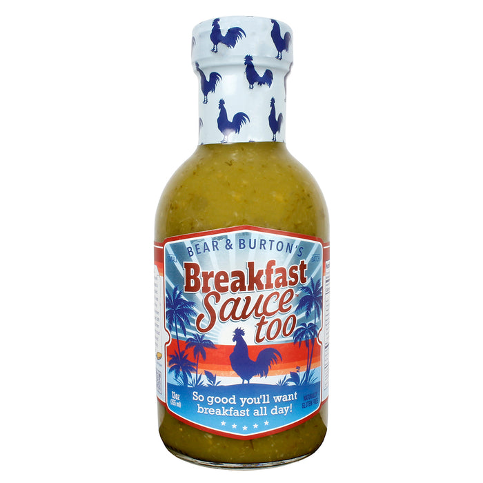 Bear & Burton's Breakfast Sauce Too Verde Edition Gluten Free Small Batch 12 Oz