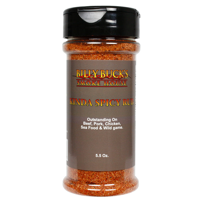 Billy Buck's Smokehouse Kinda Spicy Rub Beef Pork Chicken Seafood Game 5.5 Oz