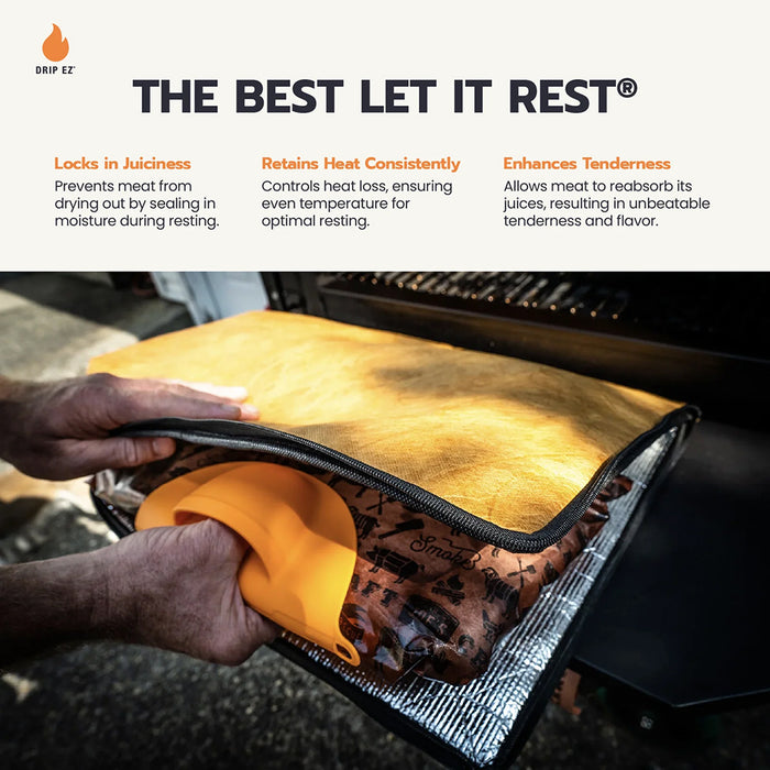 DRIPEZ Rest EZ BBQ Blanket Khaki Heat Reflective Interior BLNKT-1-KH