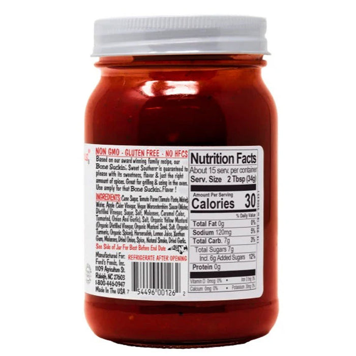 Bone Suckin BBQ Sauce Thicker Style 16 Oz Competition Rated Msg & Gluten Free