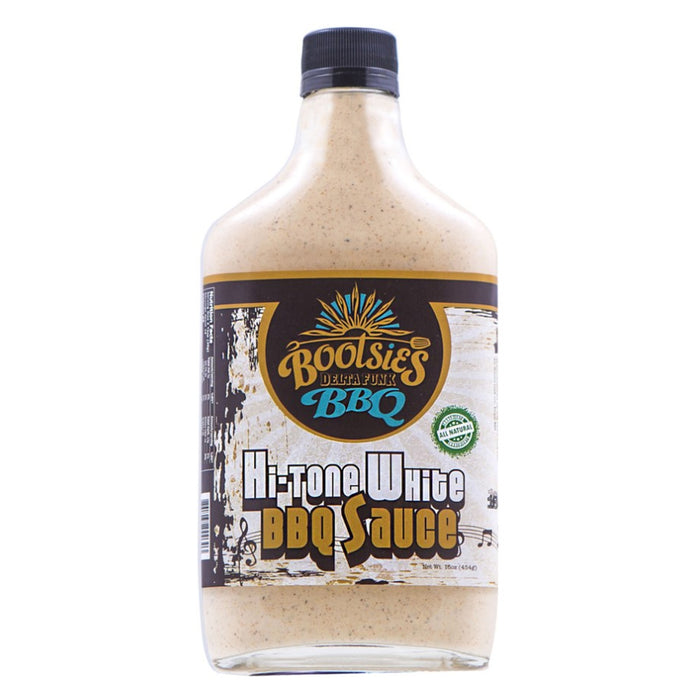 Bootsies Delta Funk BBQ Hi-Tone White BBQ Sauce Tangy and Earthy Spice 12.5 oz