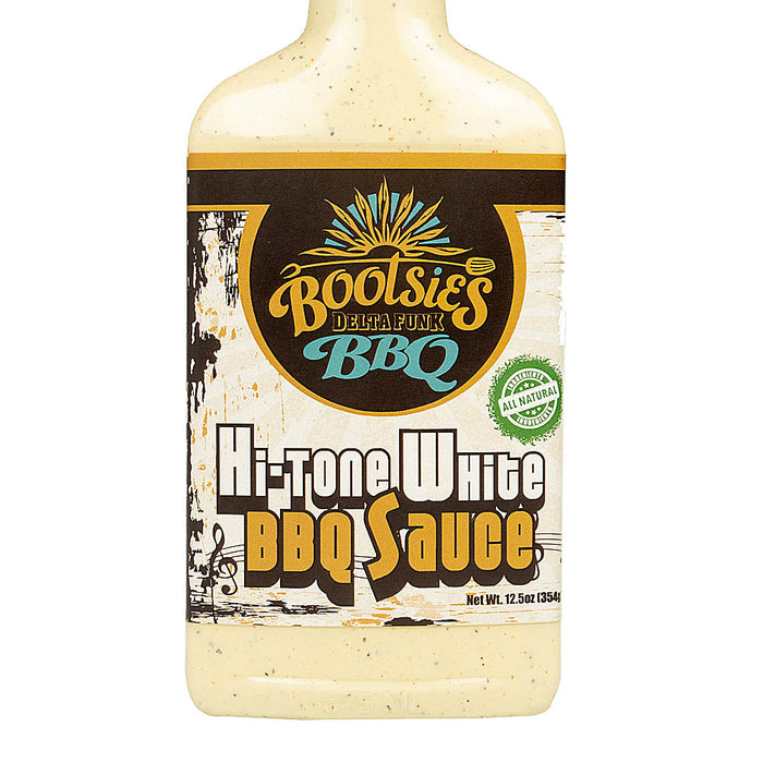 Bootsies Delta Funk BBQ Hi-Tone White BBQ Sauce Tangy and Earthy Spice 12.5 oz