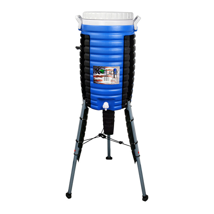 K Line Products Kosmo Cooler 5 Gallon W/ Handles Spout & 3 Collapsible Legs Blue