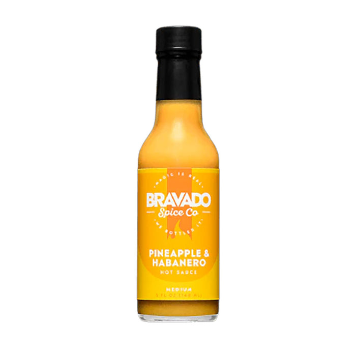 Bravado Spice Co. Pineapple & Habanero Hot Sauce Sweet Spicy 5 oz Bottle Medium