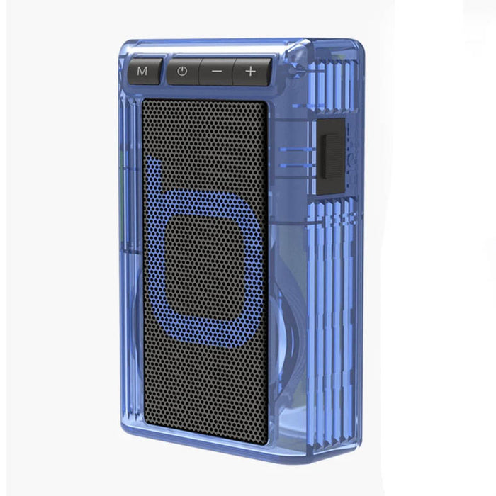 Bumpboxx Retro Pager Portable Bluetooth Speaker Clear Blue Design