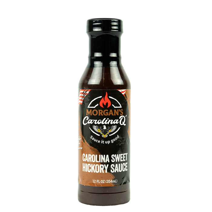 Morgan's Carolina Q Sweet Hickory Sauce Bold Tangy Smoky MSG & Gluten Free 12 oz