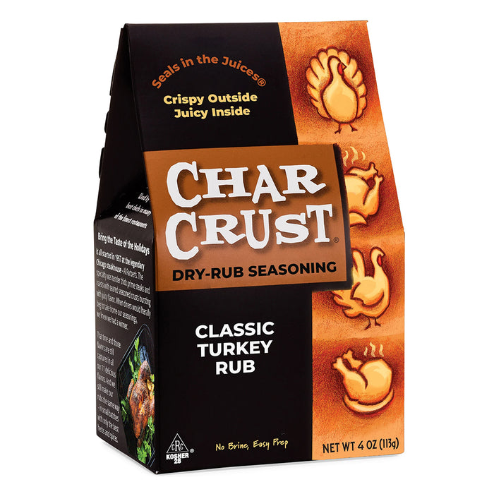 Char Crust Classic Turkey Rub Seasoning 4 Oz Pack for 12-18lb turkey Herbs Spice
