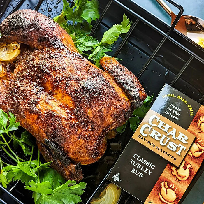 Char Crust Classic Turkey Rub Seasoning 4 Oz Pack for 12-18lb turkey Herbs Spice
