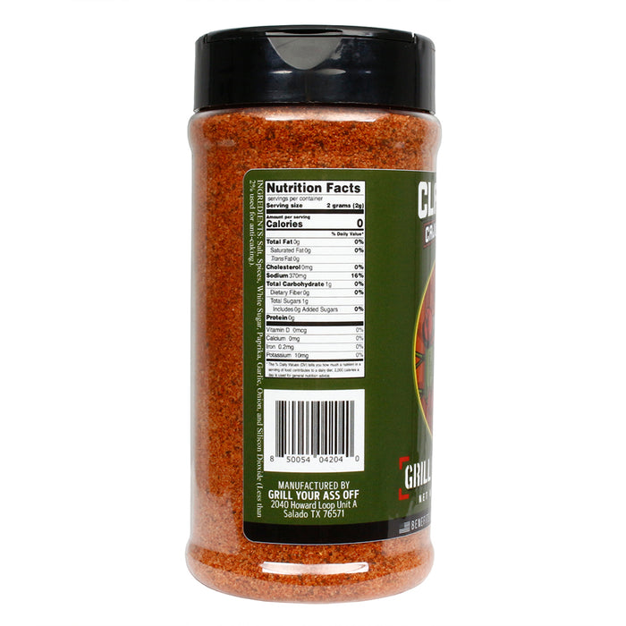 Grill Your Ass Off 12.5 oz Claymore Cajun Seasoning Spicy Flavor No MSG CLAYMORE