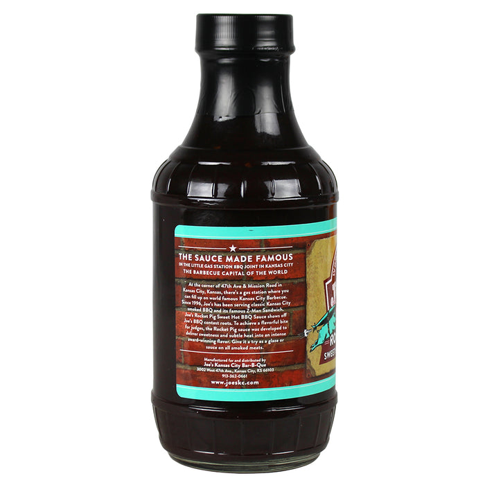 Joes Kansas City Rocket Pig Sweet Hot BBQ Sauce 20.5 Oz Cayenne Pepper CT00800