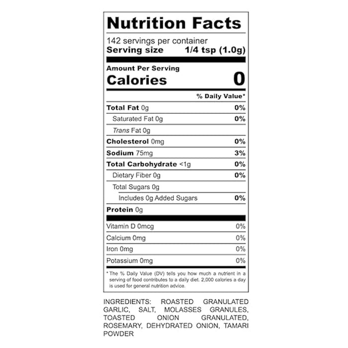Cuso Cuts Roasted Garlic & Onion Seasoning 5 Oz Gluten Free Vegan CUSO-RGO