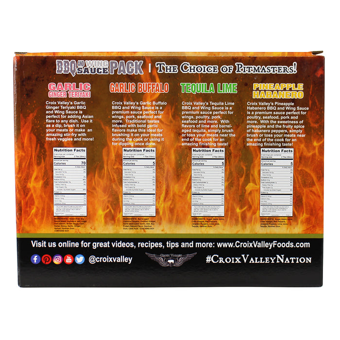 Croix Valley Foods Croix Valley BBQ and Wing Sauce Four Pack Gluten Free