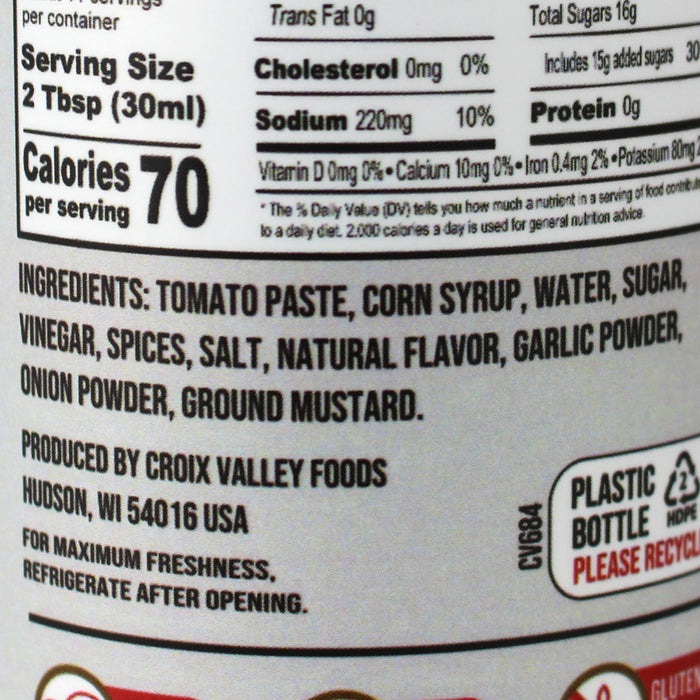 Croix Valley Foods Foundry Series Hickory Brown Sugar BBQ Sauce Gluten Free