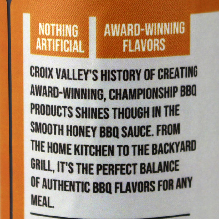 Croix Valley Foods Foundry Series Smooth Honey BBQ Sauce 13.5 Oz Gluten Free