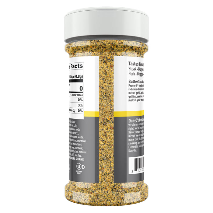 Dan-O's Outlaw Butter Steak Seasoning 6.9 Oz Garlic Onion DBP69