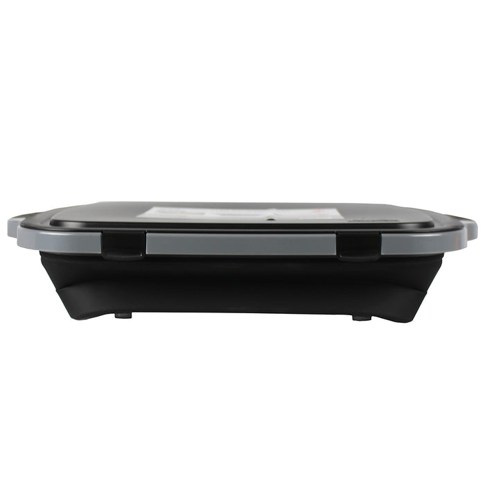 Drip EZ Large BBQ Prep Tub With Locking Lid V2 Black 20"x16.25"x5.5"  TUBV2-1-BL