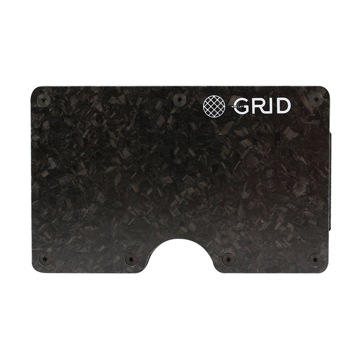 GRID Wallet Forged Carbon Lightweight Card Holder w/ RFID Theft Blocking Panels