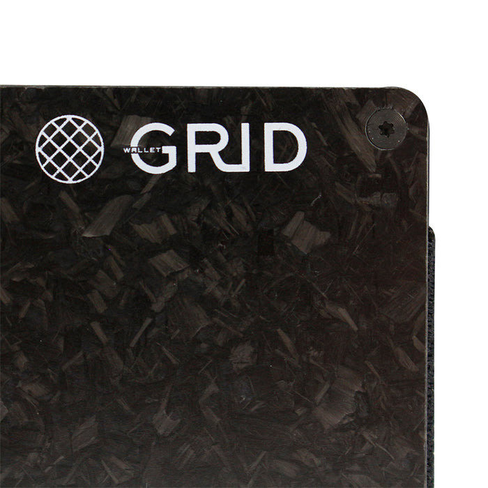 GRID Wallet Forged Carbon Lightweight Card Holder w/ RFID Theft Blocking Panels