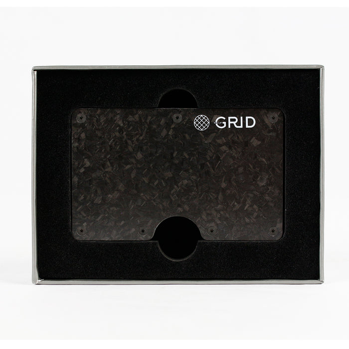 GRID Wallet Forged Carbon Lightweight Card Holder w/ RFID Theft Blocking Panels