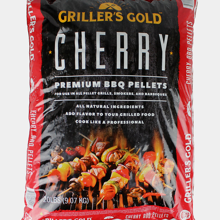 Griller's Gold Premium Cherry BBQ Pellets 20 lb All Natural Ingredients Sweet