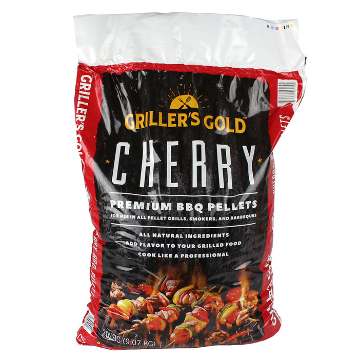 Griller's Gold Premium Cherry BBQ Pellets 20 lb All Natural Ingredients Sweet