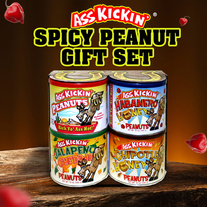 Ass Kickin' Peanuts Variety Four Pack 12 Oz Gift Set GS6064PK