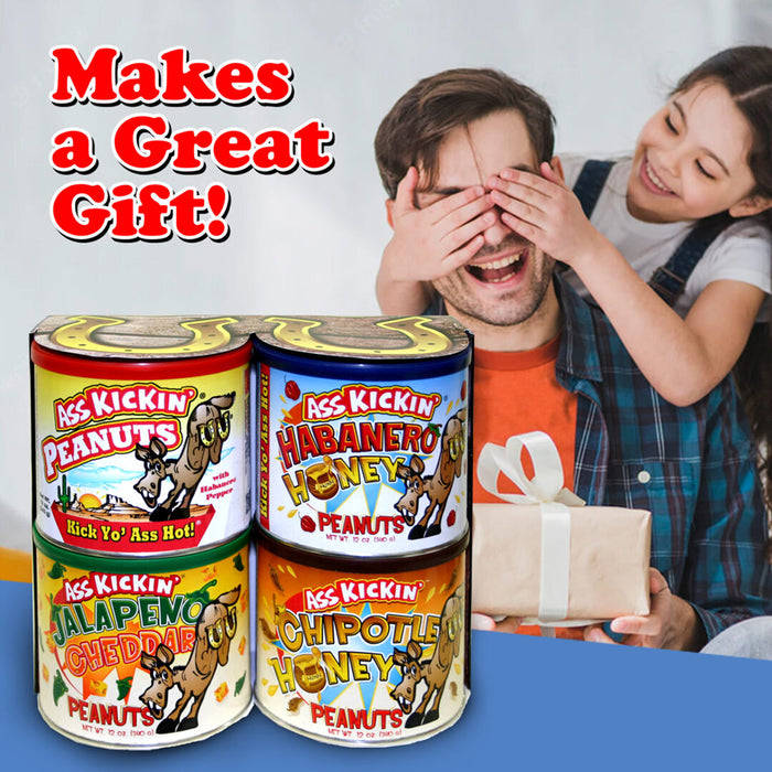 Ass Kickin' Peanuts Variety Four Pack 12 Oz Gift Set GS6064PK