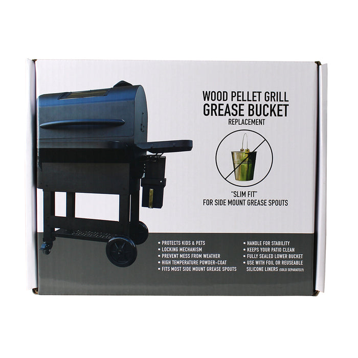 The Grease Box Grease Bucket Replacement for Wood Pellet Grills Spout Mount GX-G